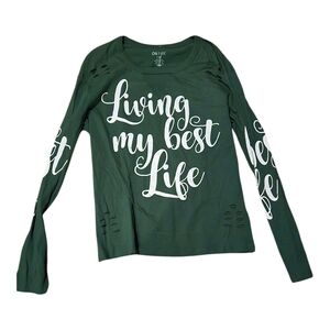 On Fire Forest Green Long Sleeve Tee